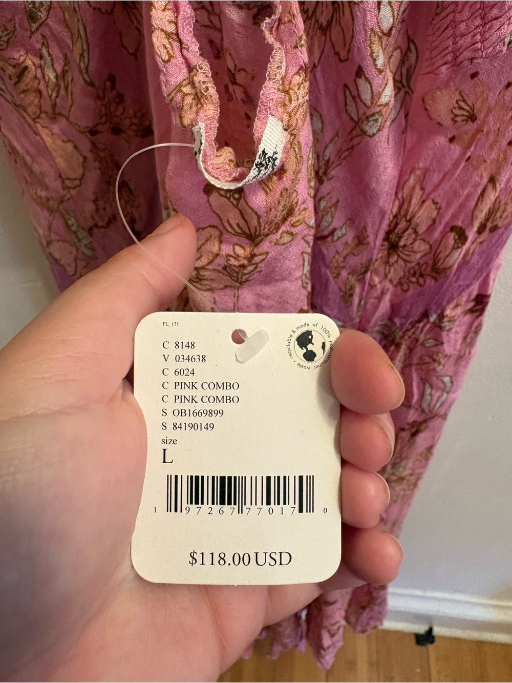 Free People There She Goes Pink Floral Slip Maxi Dress - Picture 6 of 6